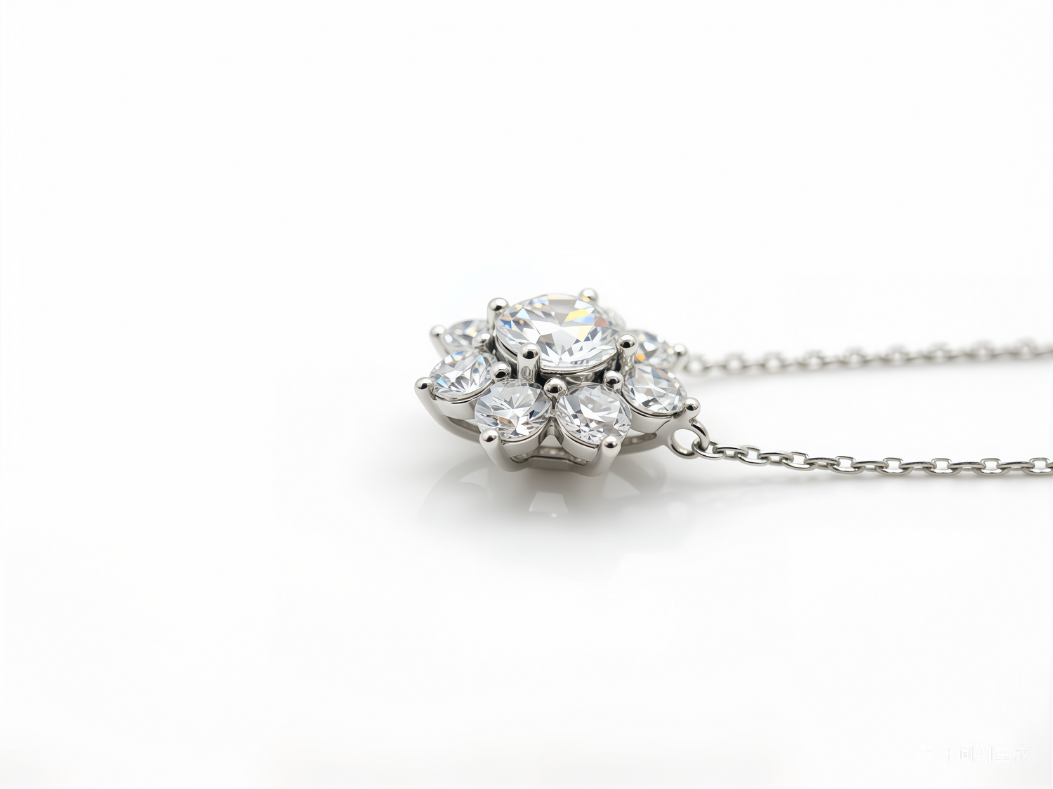 Raisove PT950鉑金 1.01cts 光之花鑽石吊墜(N-005)