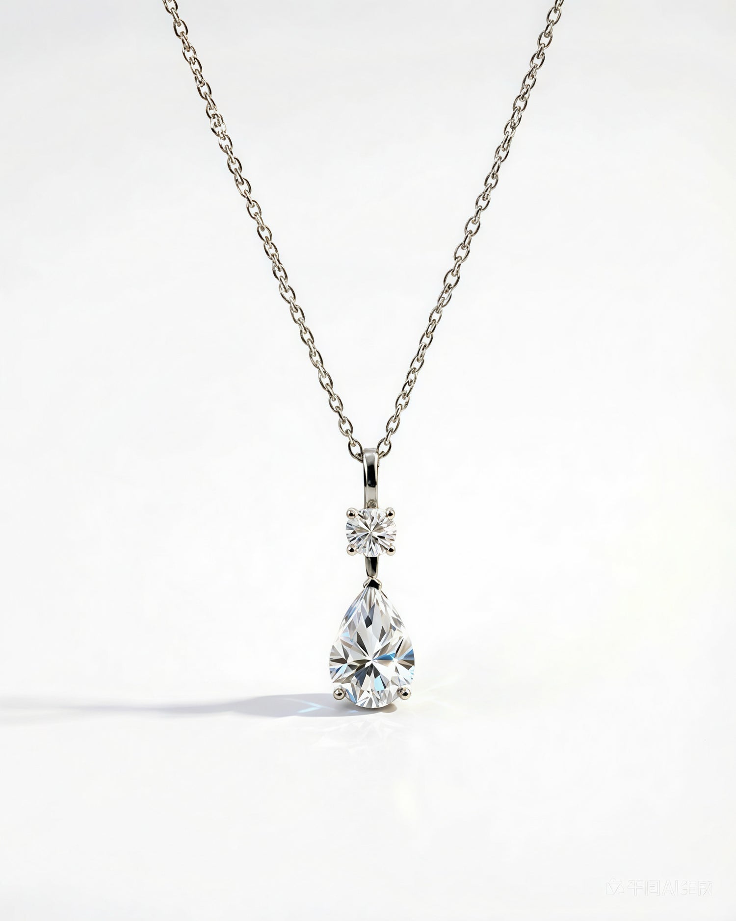 Raisove PT950鉑金 1.06cts  凝露鑽石項鍊(N-010)